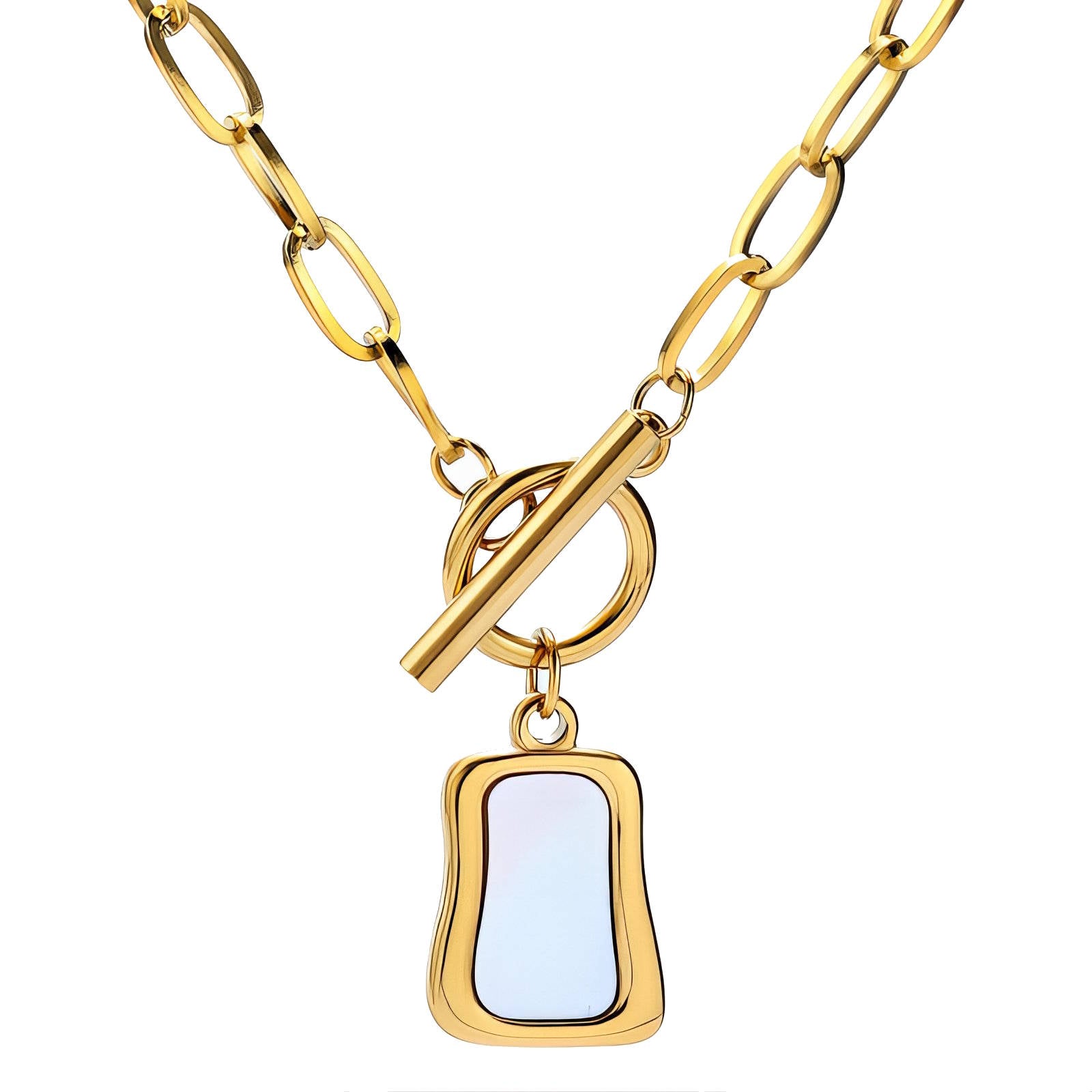 Élégance Intemporelle : Collier Plaqué Or 18K en Acier Inoxydabl